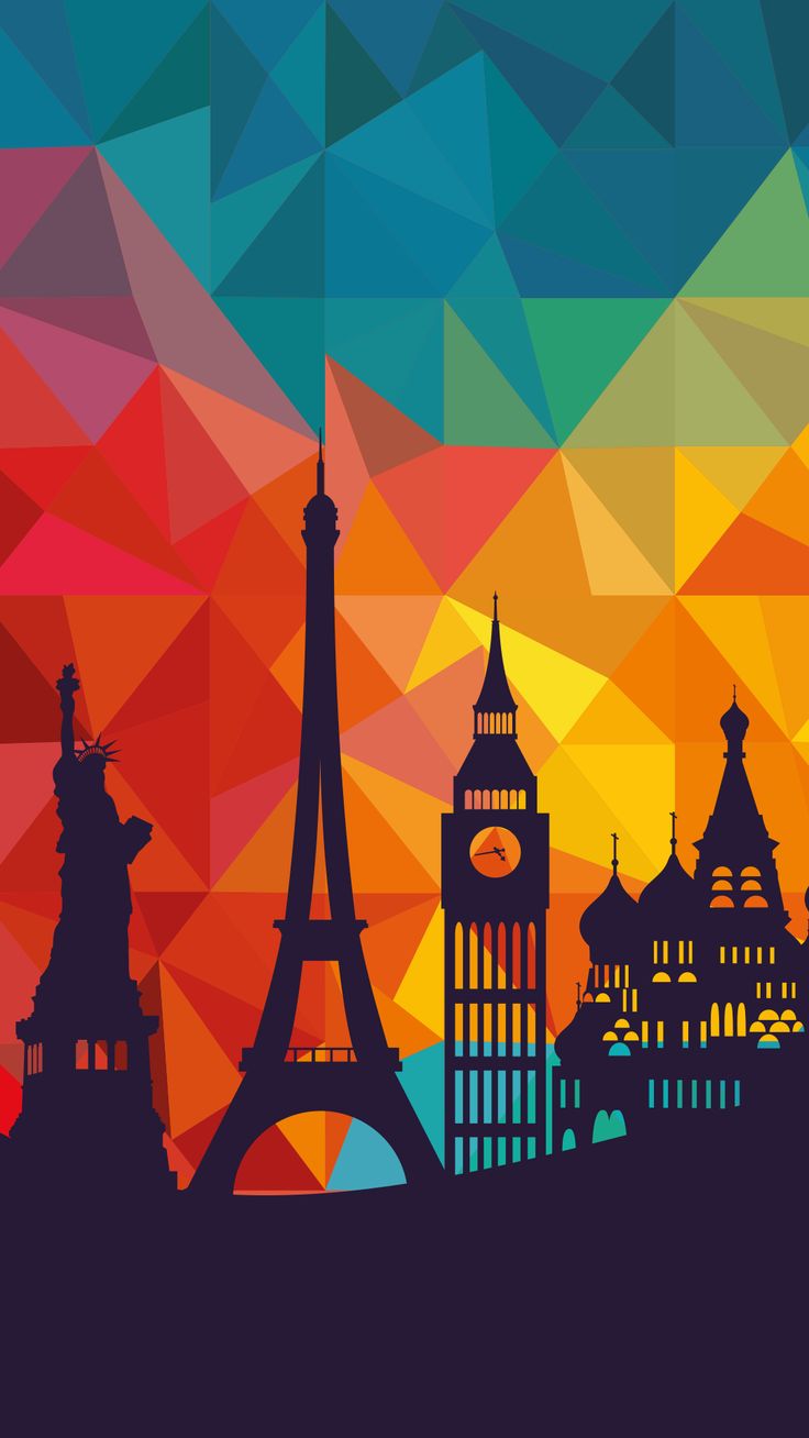 travel iphone wallpaper,landmark,spire,illustration,tower,sky