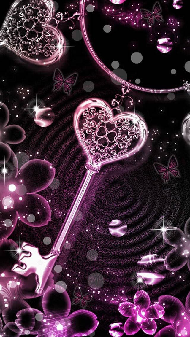 キラキラハート壁紙,ピンク,紫の,心臓,バイオレット,グラフィックデザイン