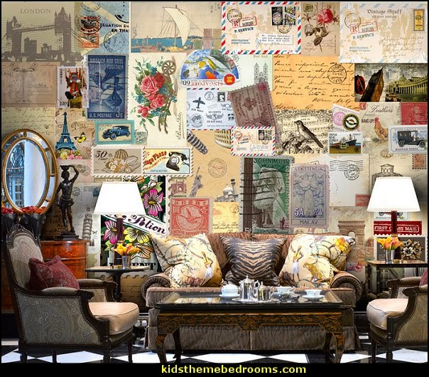 travel themed wallpaper,living room,wall,room,interior design,furniture