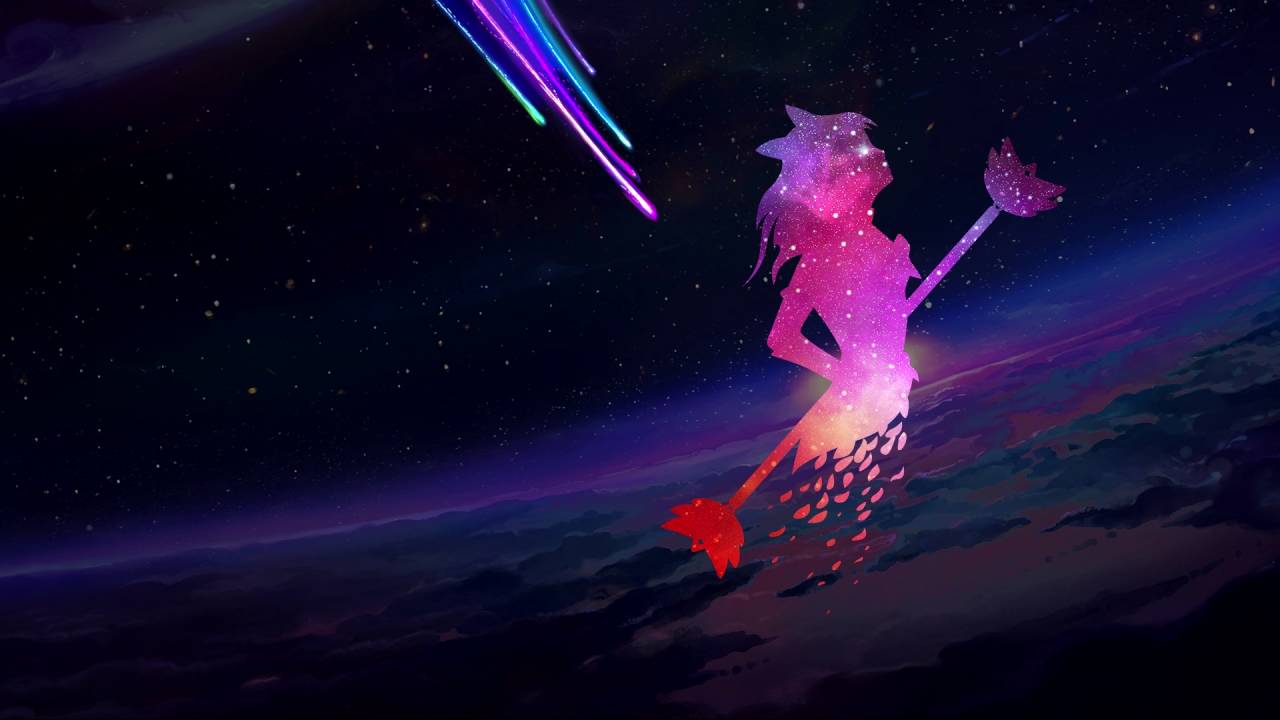 league of legends star guardian wallpaper,space,atmosphere,sky,outer space,illustration
