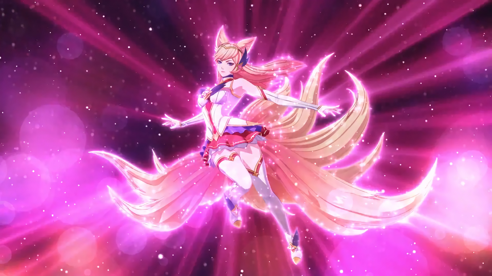 league of legends star guardian wallpaper,pink,purple,cg artwork,fictional character,anime