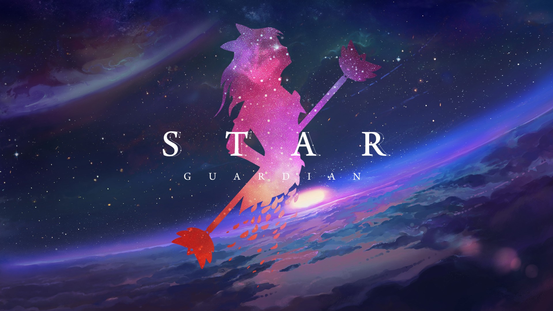 carta da parati star guardian lux,illustrazione,atmosfera,cielo,spazio,spazio