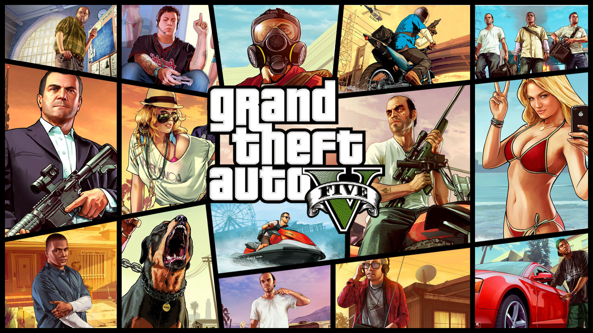 gta 5 wallpaper 1920x1080,movie,art,collage,games,poster