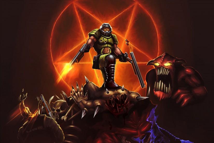 doom wallpaper 1080p,demon,fictional character,action figure,cg artwork,warlord