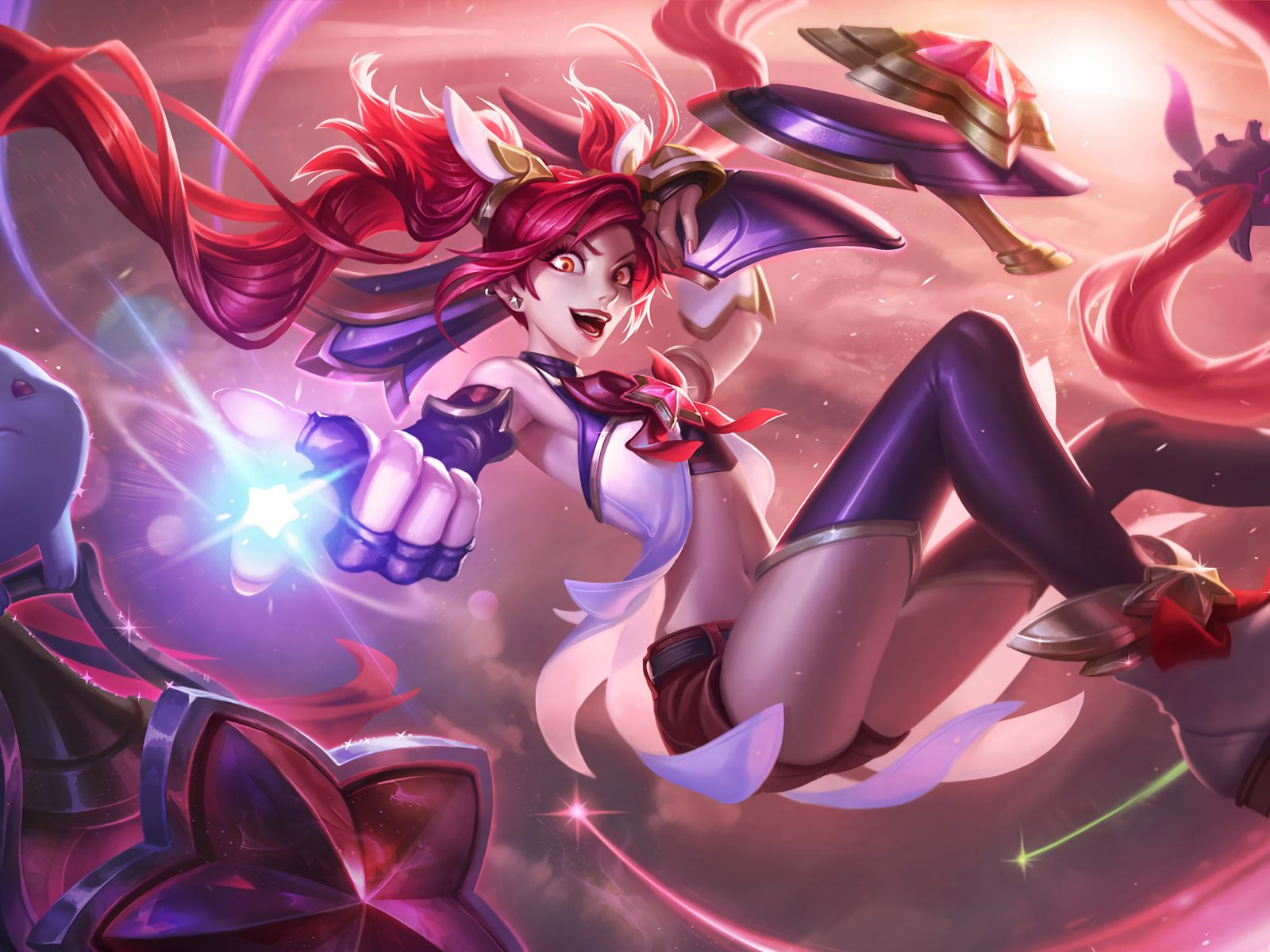 star guardian jinx wallpaper,cg artwork,cartoon,anime,fictional character,long hair