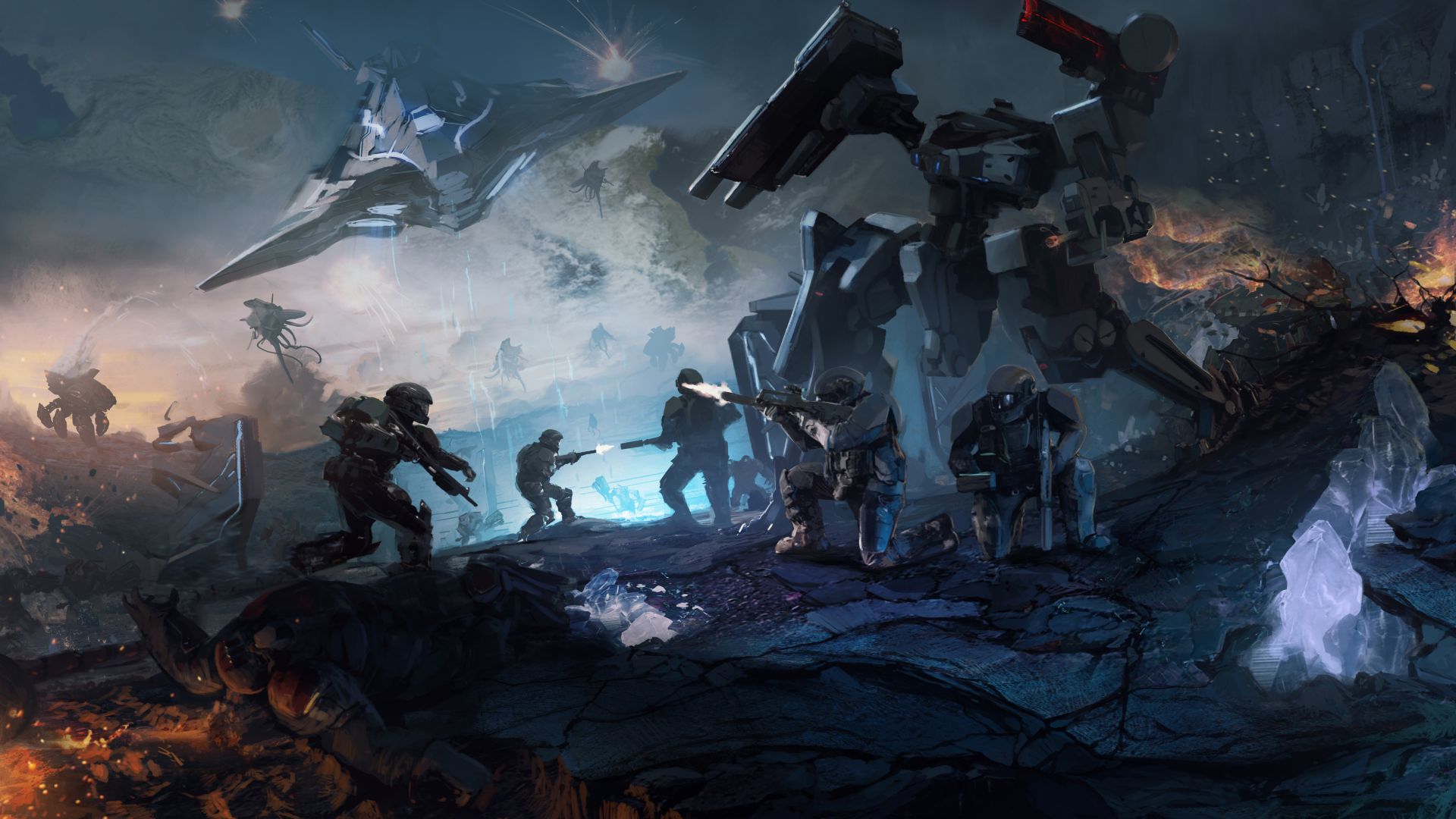 halo wars 2 wallpaper,gioco di avventura e azione,gioco per pc,cg artwork,giochi,illustrazione