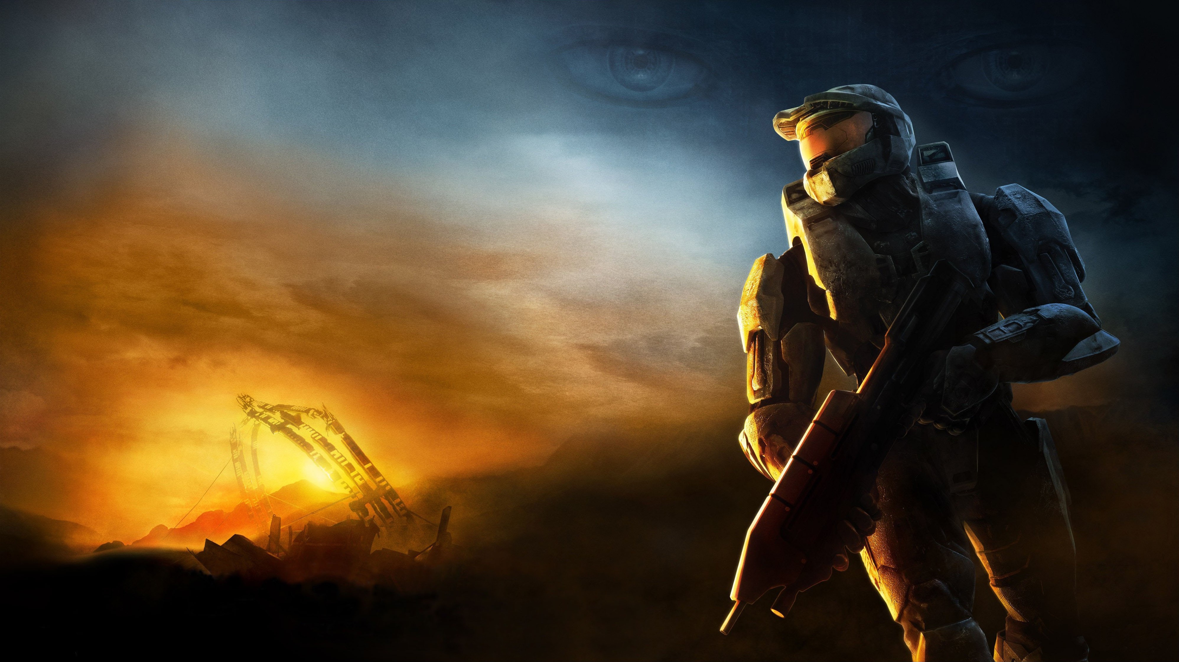 halo wallpaper hd,sky,human,cg artwork,digital compositing,action adventure game