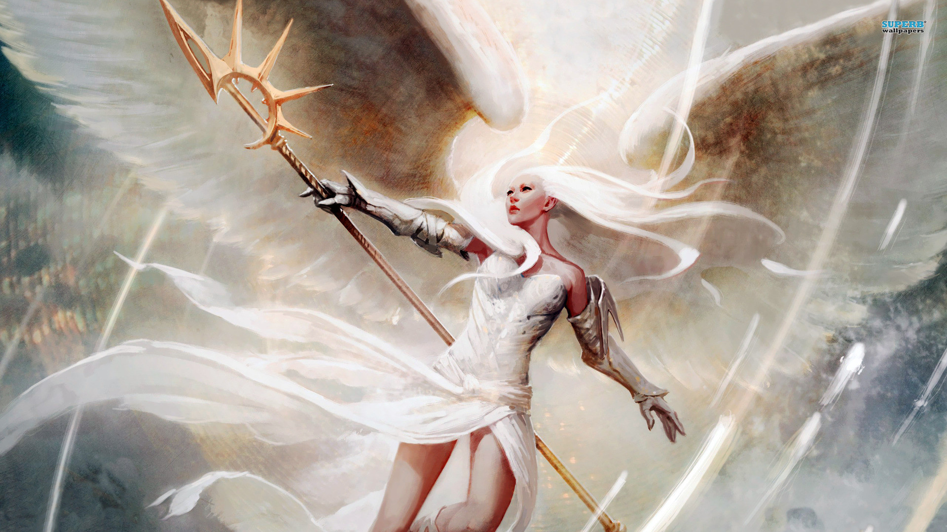 guardian angel wallpaper,cg artwork,angel,fictional character,illustration,mythology