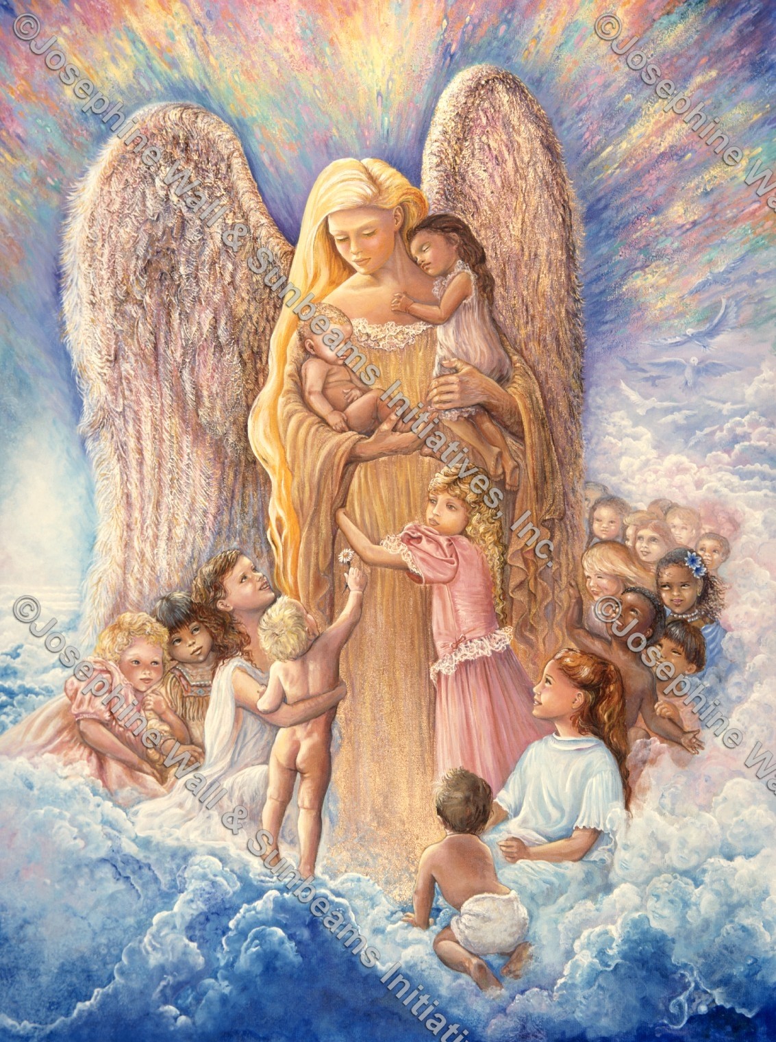 guardian angel wallpaper,angel,fictional character,supernatural creature,mythology,art
