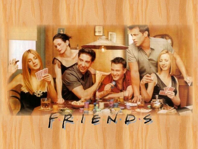 friends tv show wallpaper,people,fun,friendship,recreation,table