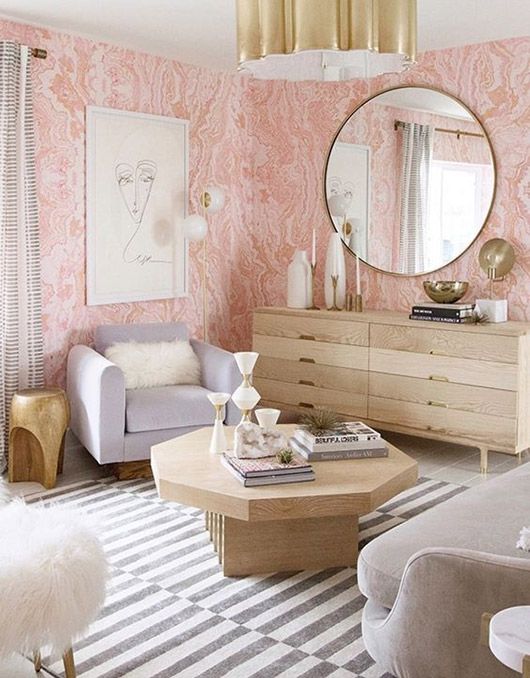 Pink Marble Wallpaper Bedroom WallpaperUse