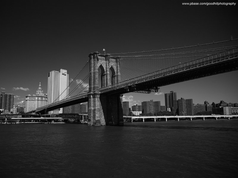 ブルックリン橋の壁紙,黒,白い,ブリッジ,市,黒と白
