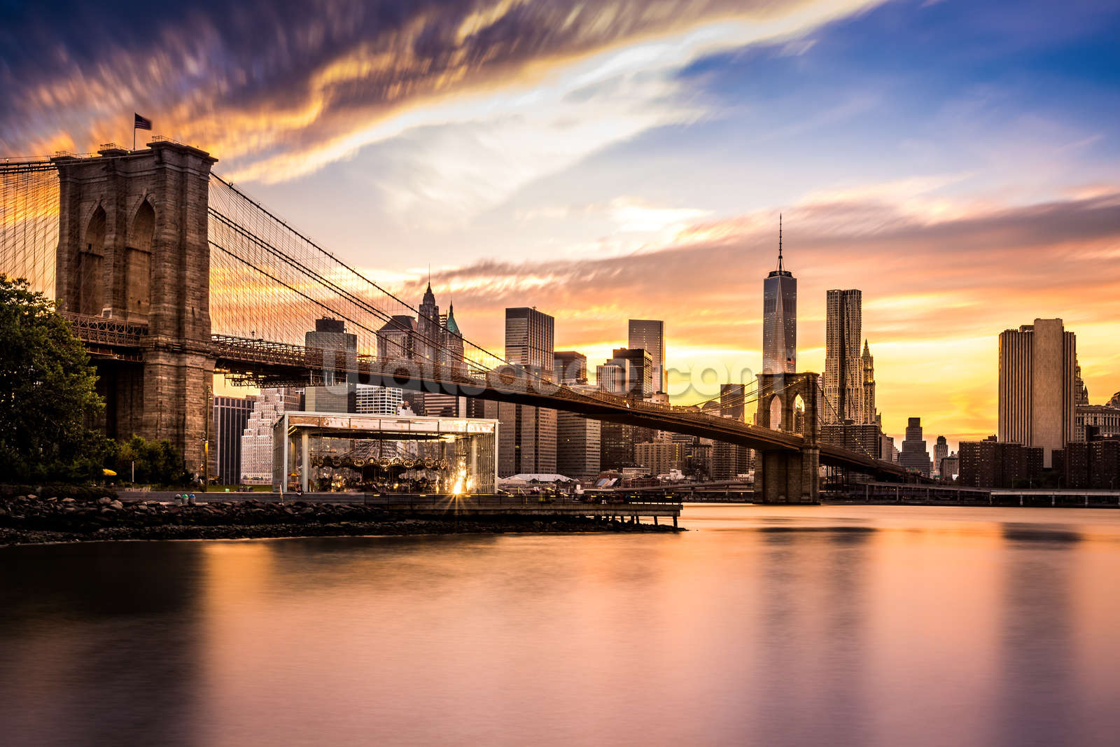 sfondo del ponte di brooklyn,paesaggio urbano,cielo,città,area metropolitana,orizzonte