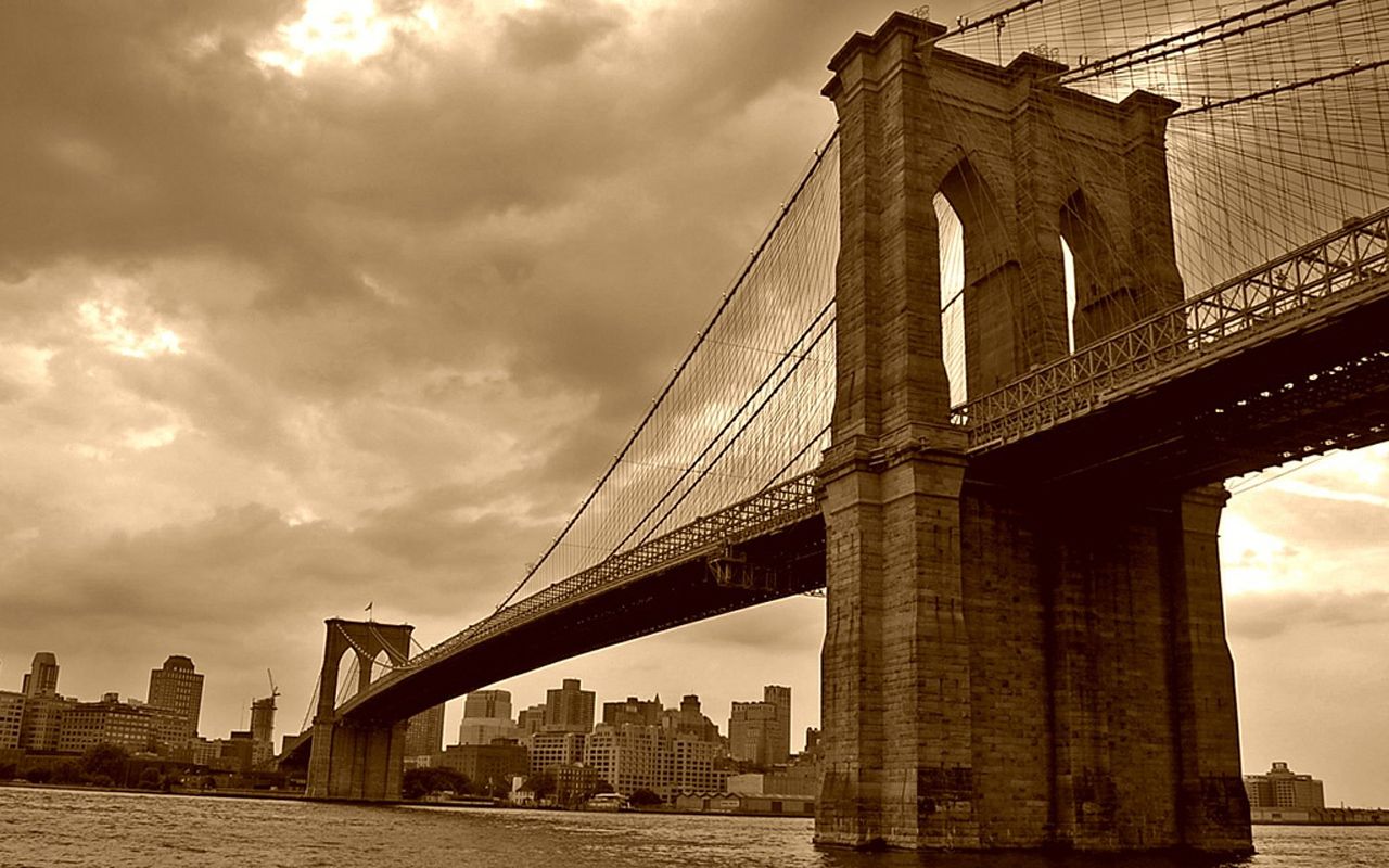 brooklyn bridge wallpaper,brücke,himmel,fester link,die architektur,wolke