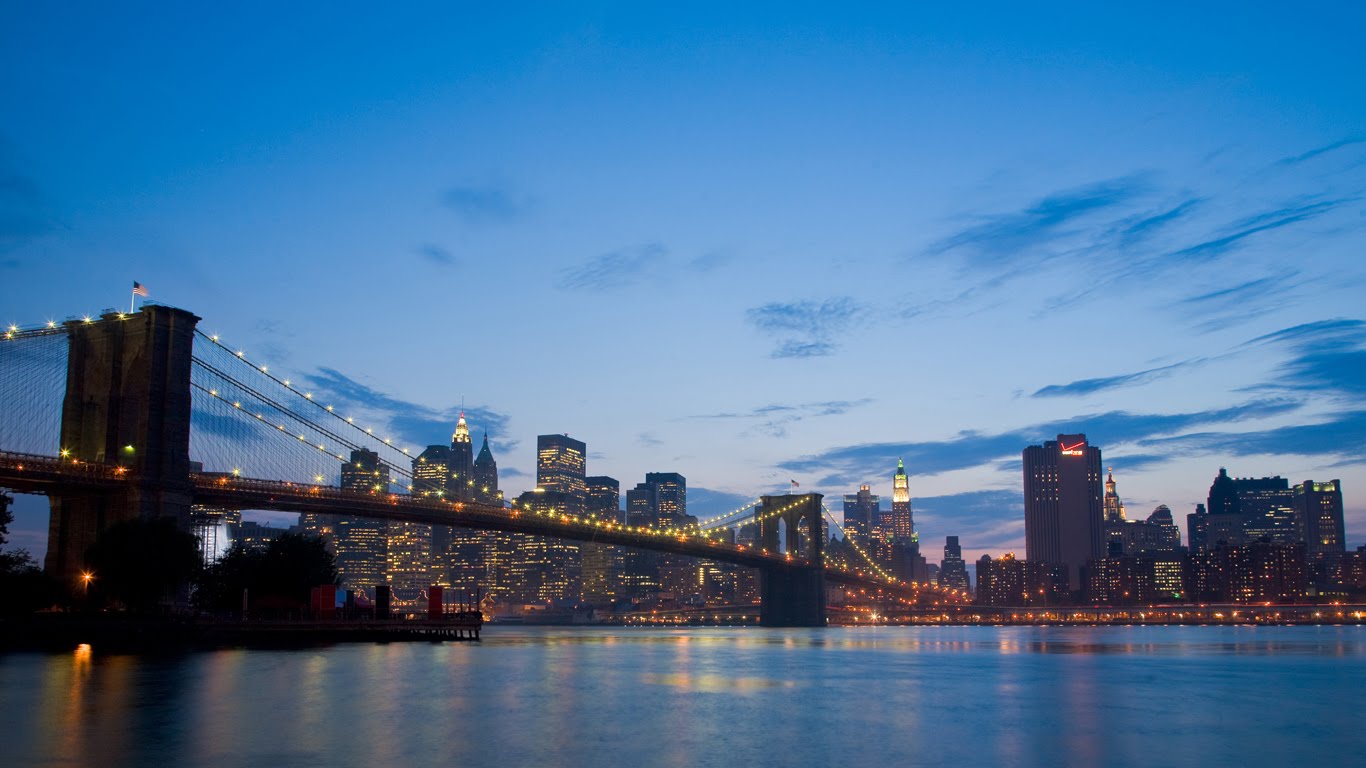 papier peint pont de brooklyn,ville,ciel,zone métropolitaine,horizon,paysage urbain