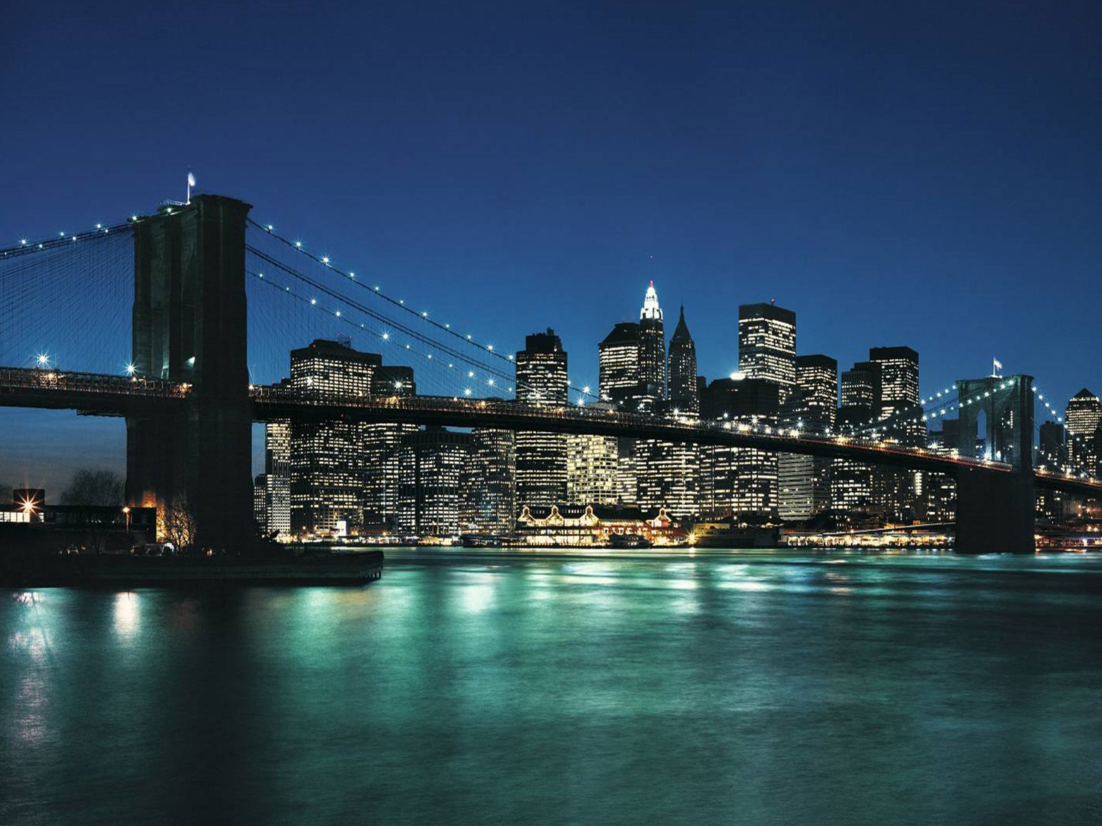 ブルックリン橋の壁紙,市,都市の景観,スカイライン,首都圏,夜