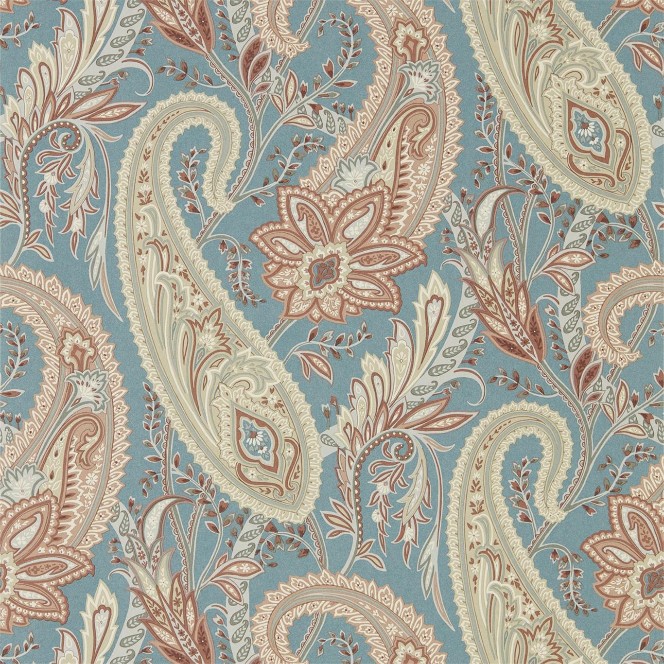 sanderson wallpaper clearance,paisley,pattern,aqua,motif,teal (569279