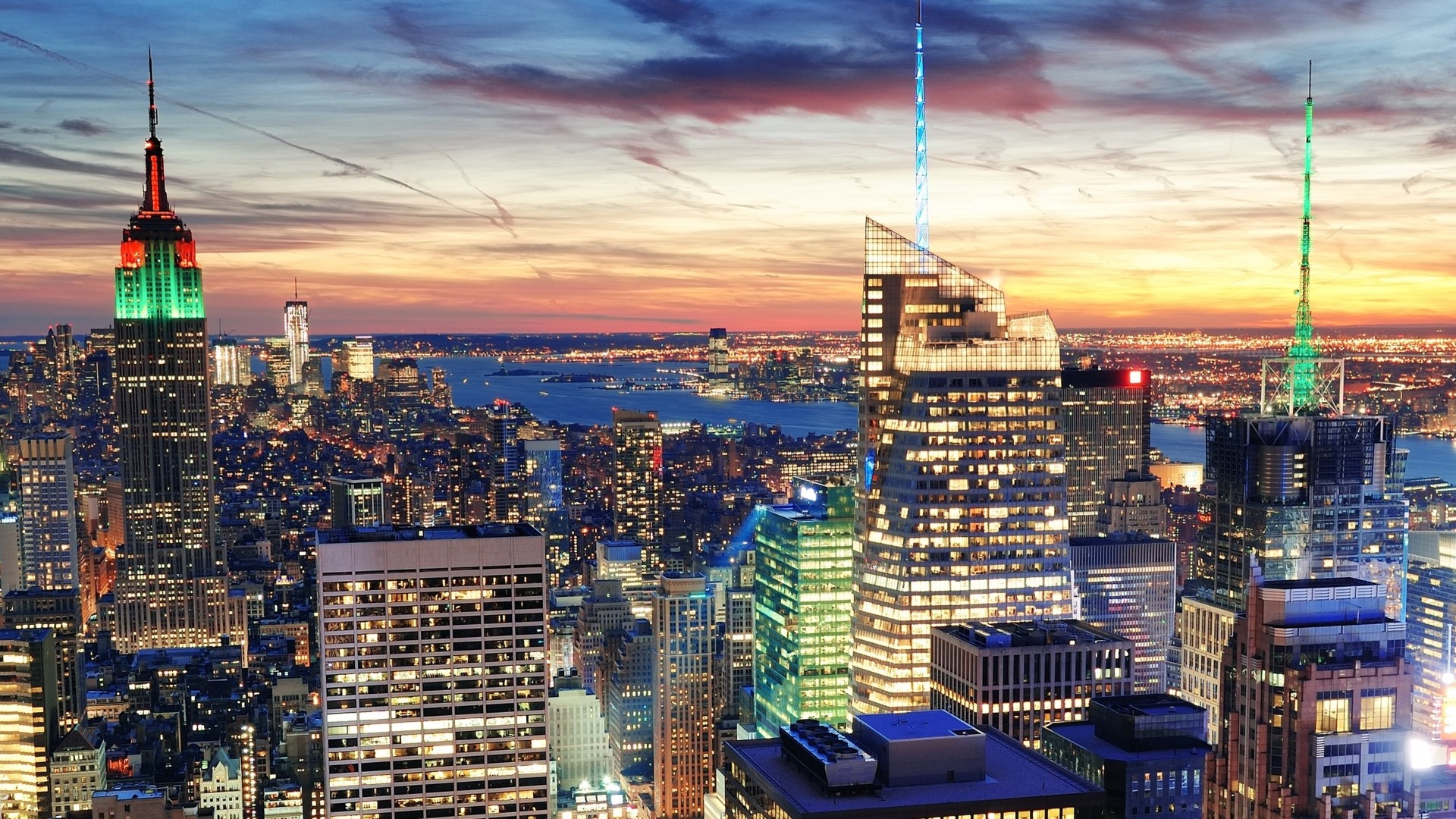fond d'écran new york hd 1080p,paysage urbain,ville,zone métropolitaine,zone urbaine,horizon