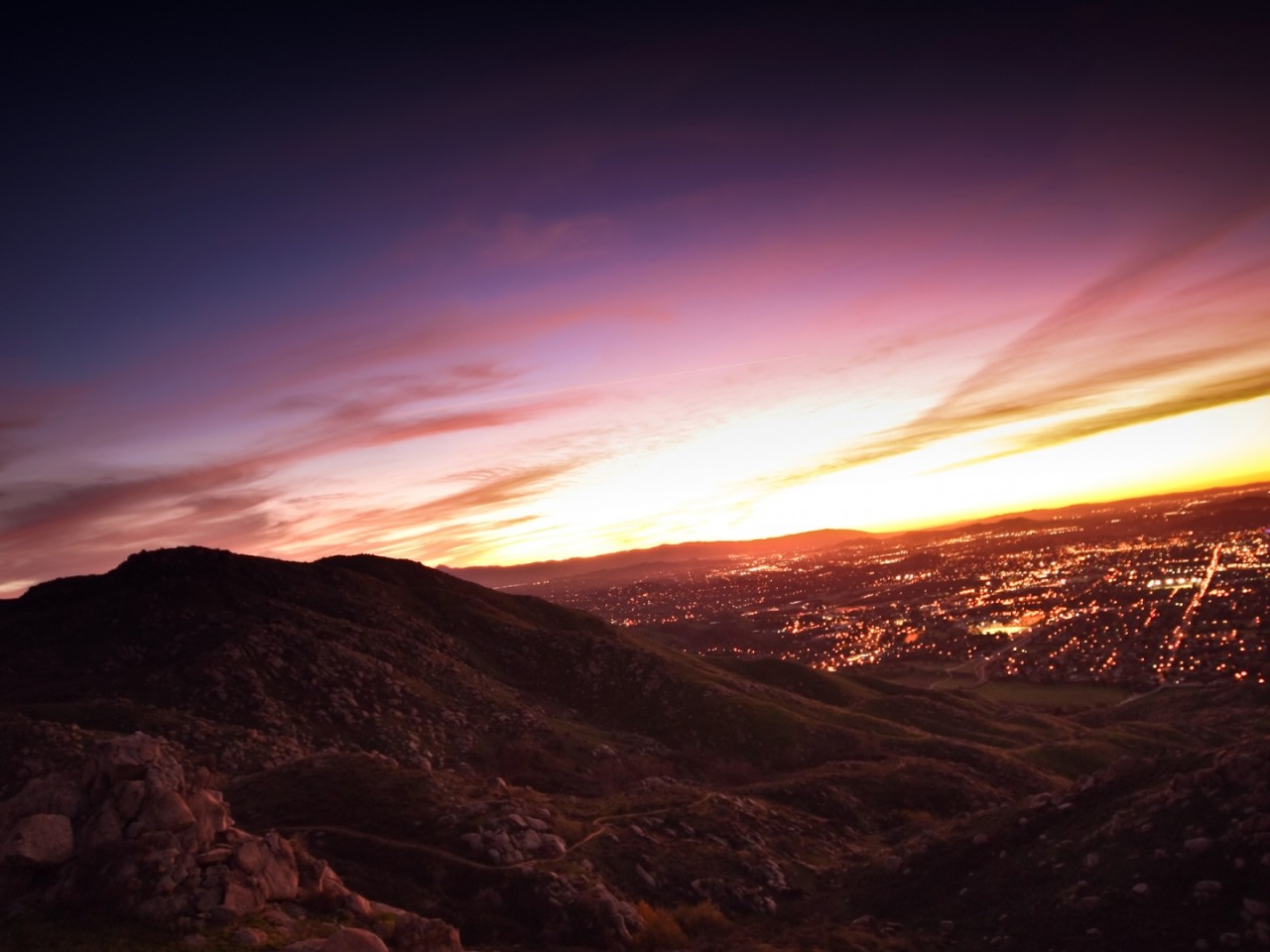 view wallpaper hd,sky,horizon,nature,sunset,afterglow