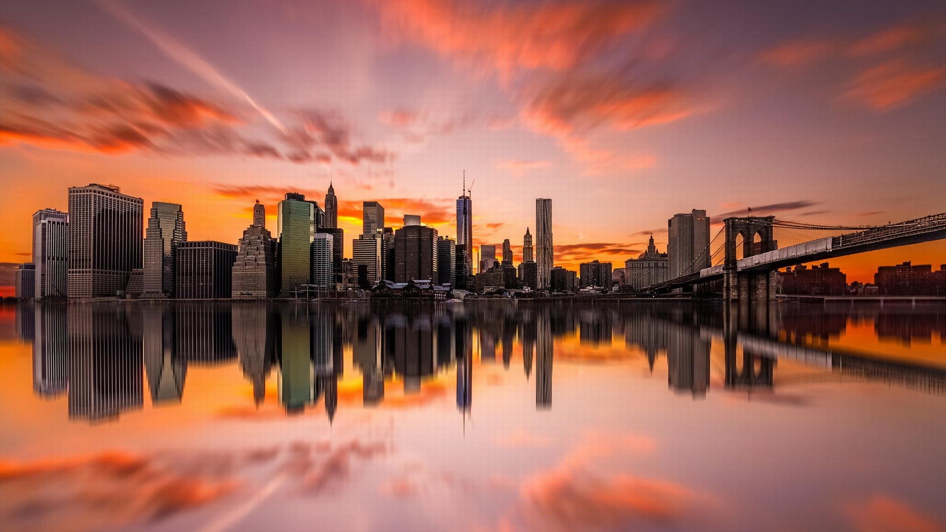 nueva york live wallpaper,cielo,reflexión,paisaje urbano,ciudad,naturaleza