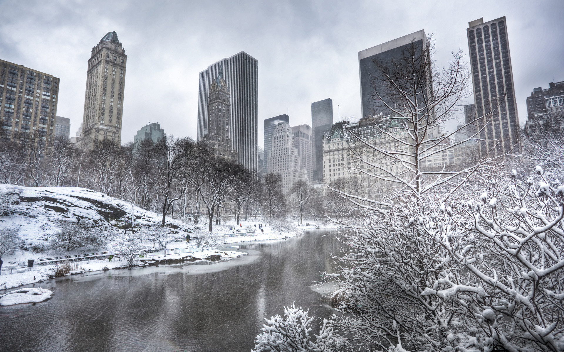 carta da parati invernale di new york,area metropolitana,natura,città,paesaggio urbano,grattacielo