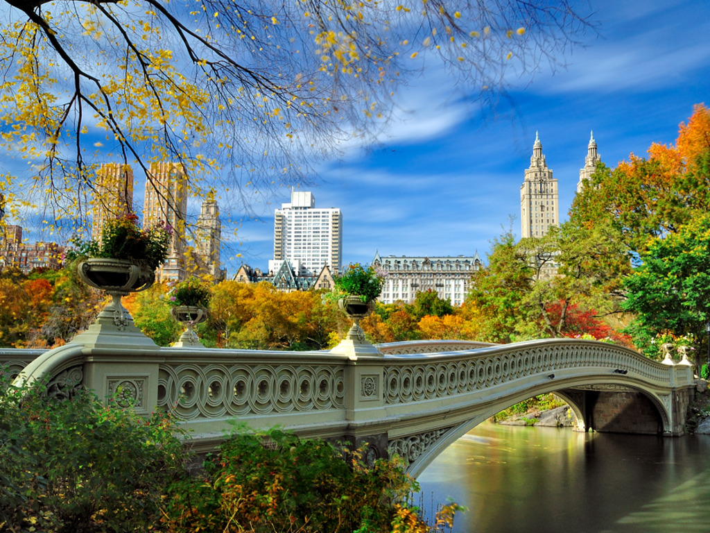 new york central park wallpaper,nature,sky,bridge,arch bridge,landmark