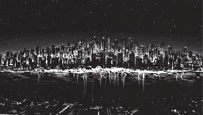 paisaje urbano fondos de pantalla en blanco y negro,paisaje urbano,ciudad,área metropolitana,horizonte,noche