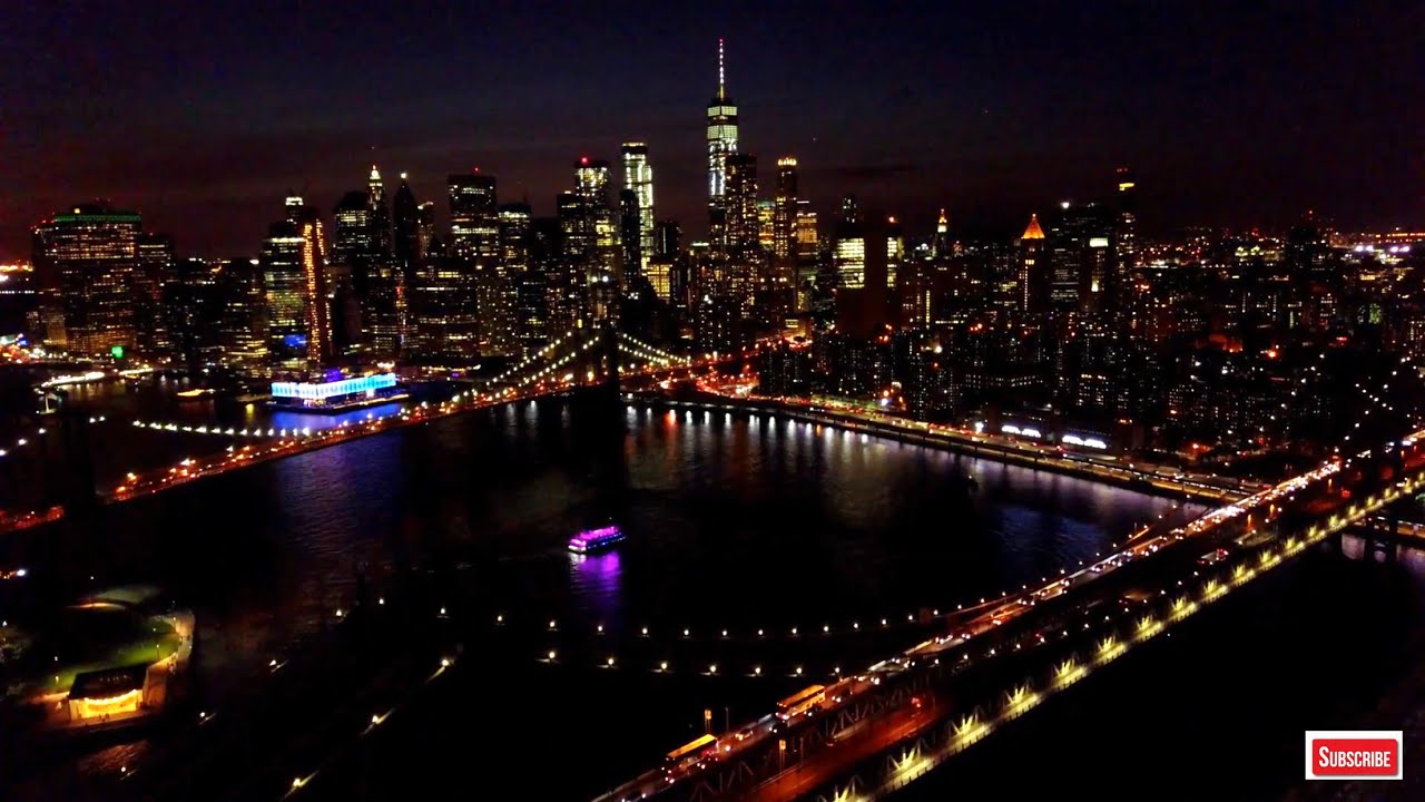 밤에 뉴욕시 벽지,도시 풍경,시티,수도권,밤,도시 지역