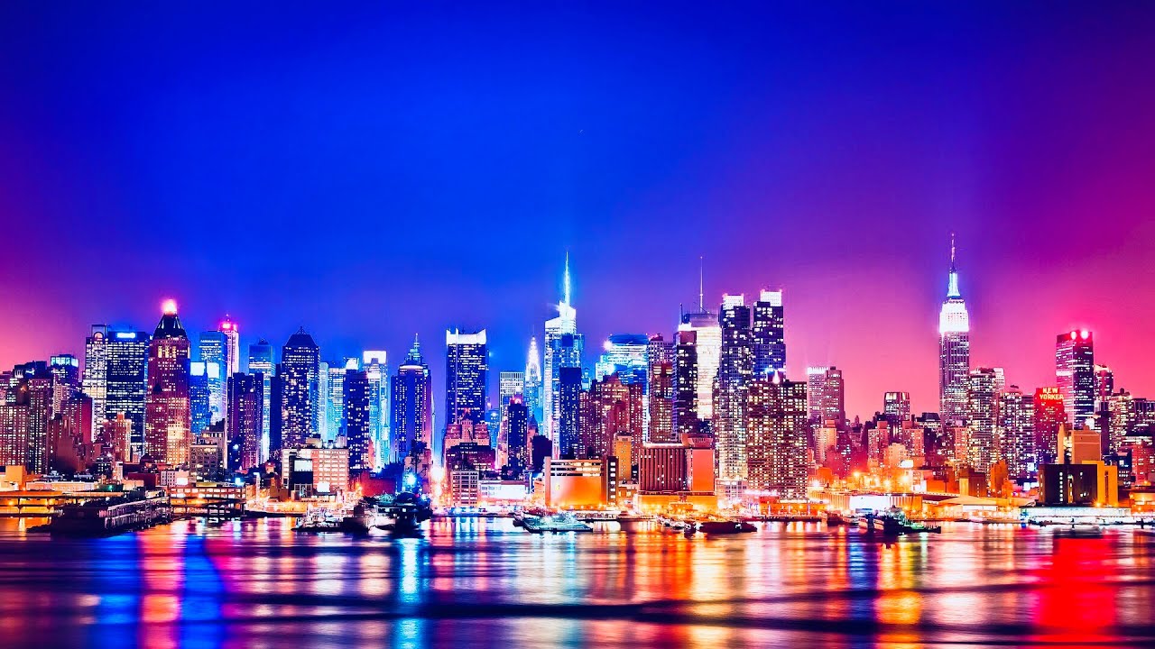ciudad de nueva york en la noche fondo de pantalla,paisaje urbano,ciudad,horizonte,área metropolitana,rascacielos