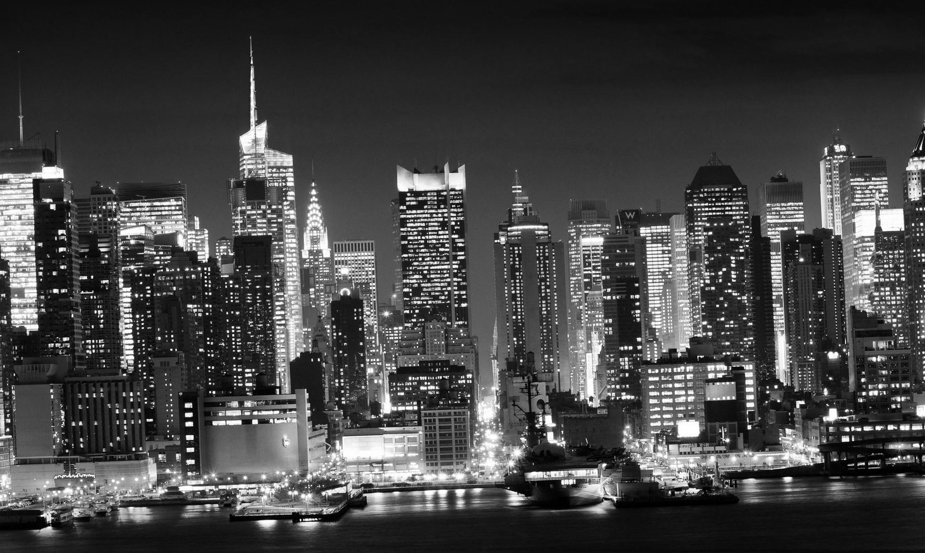 carta da parati di new york city in bianco e nero,paesaggio urbano,città,area metropolitana,area urbana,orizzonte