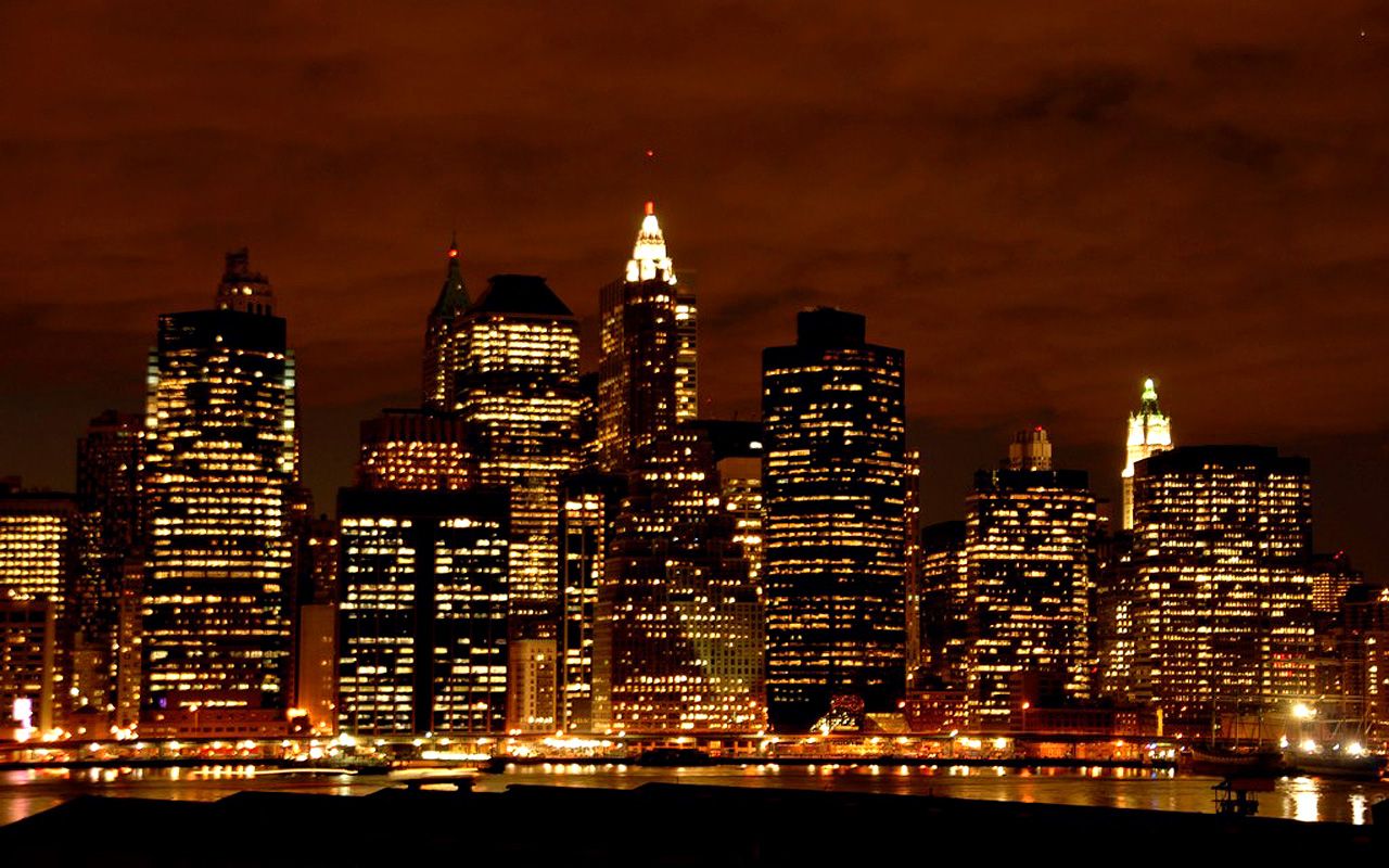 skyline de new york la nuit fond d'écran,ville,paysage urbain,zone métropolitaine,horizon,zone urbaine