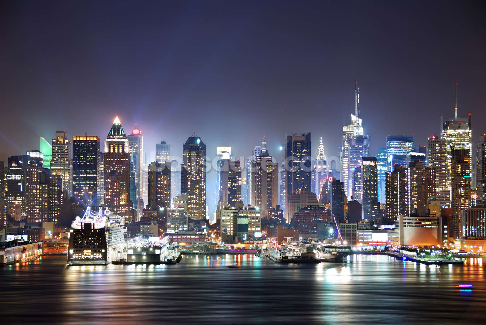 skyline di new york di notte sfondo,paesaggio urbano,città,area metropolitana,orizzonte,area urbana