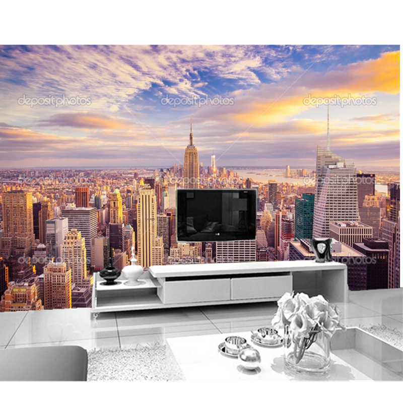 papel pintado del horizonte de nueva york para el dormitorio,paisaje urbano,horizonte,ciudad,mural,fondo de pantalla