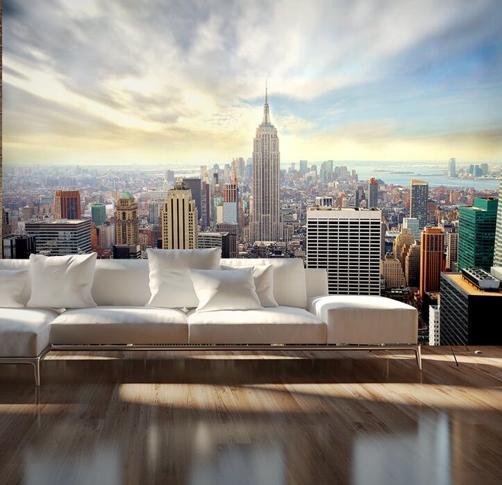 new york skyline wallpaper for bedroom,cityscape,city,skyline,daytime,metropolitan area