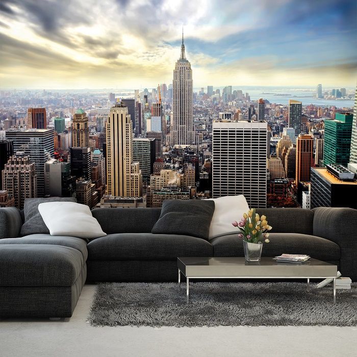 new york skyline wallpaper for bedroom,cityscape,skyline,wall,mural