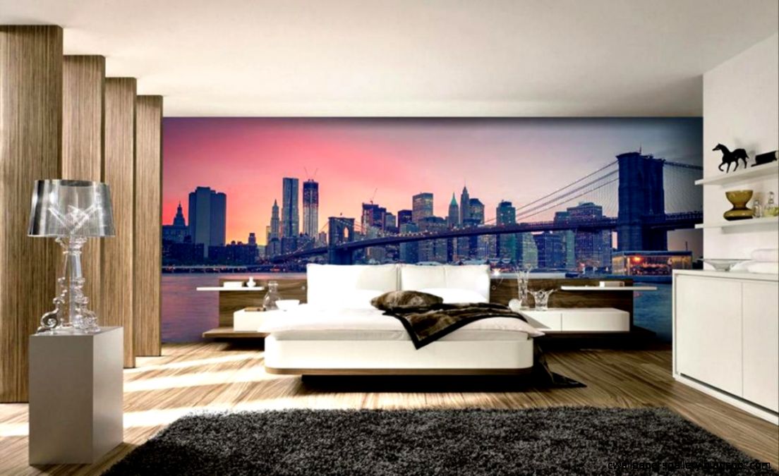 new york skyline wallpaper for bedroom,room,living room,property,skyline,wall