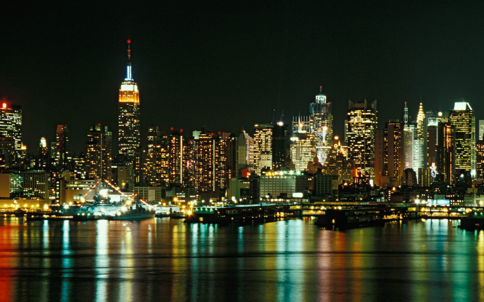 배경 화면 뉴욕,시티,도시 풍경,수도권,밤,지평선