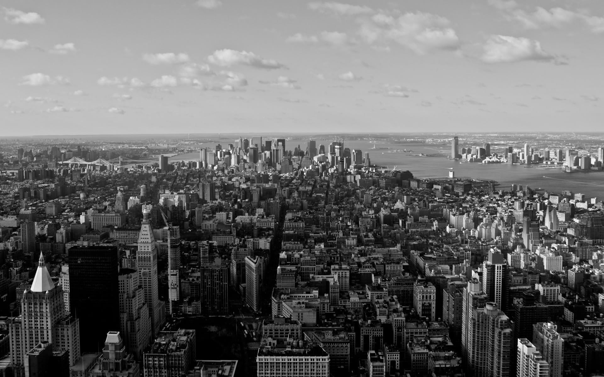 new york skyline wallpaper in bianco e nero,area metropolitana,paesaggio urbano,area urbana,città,orizzonte