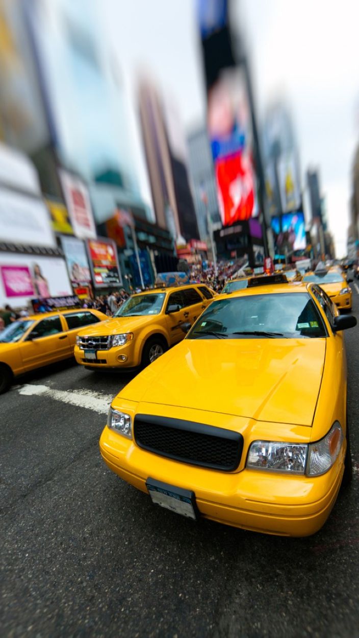ニューヨークタクシー壁紙,車両,タクシー,黄,車,自動車