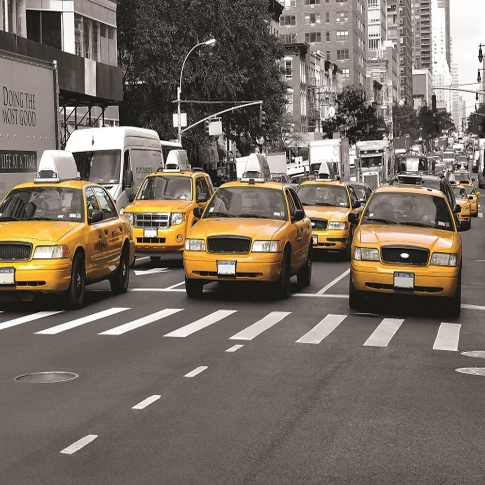 carta da parati taxi new york,veicolo terrestre,veicolo,taxi,auto,giallo