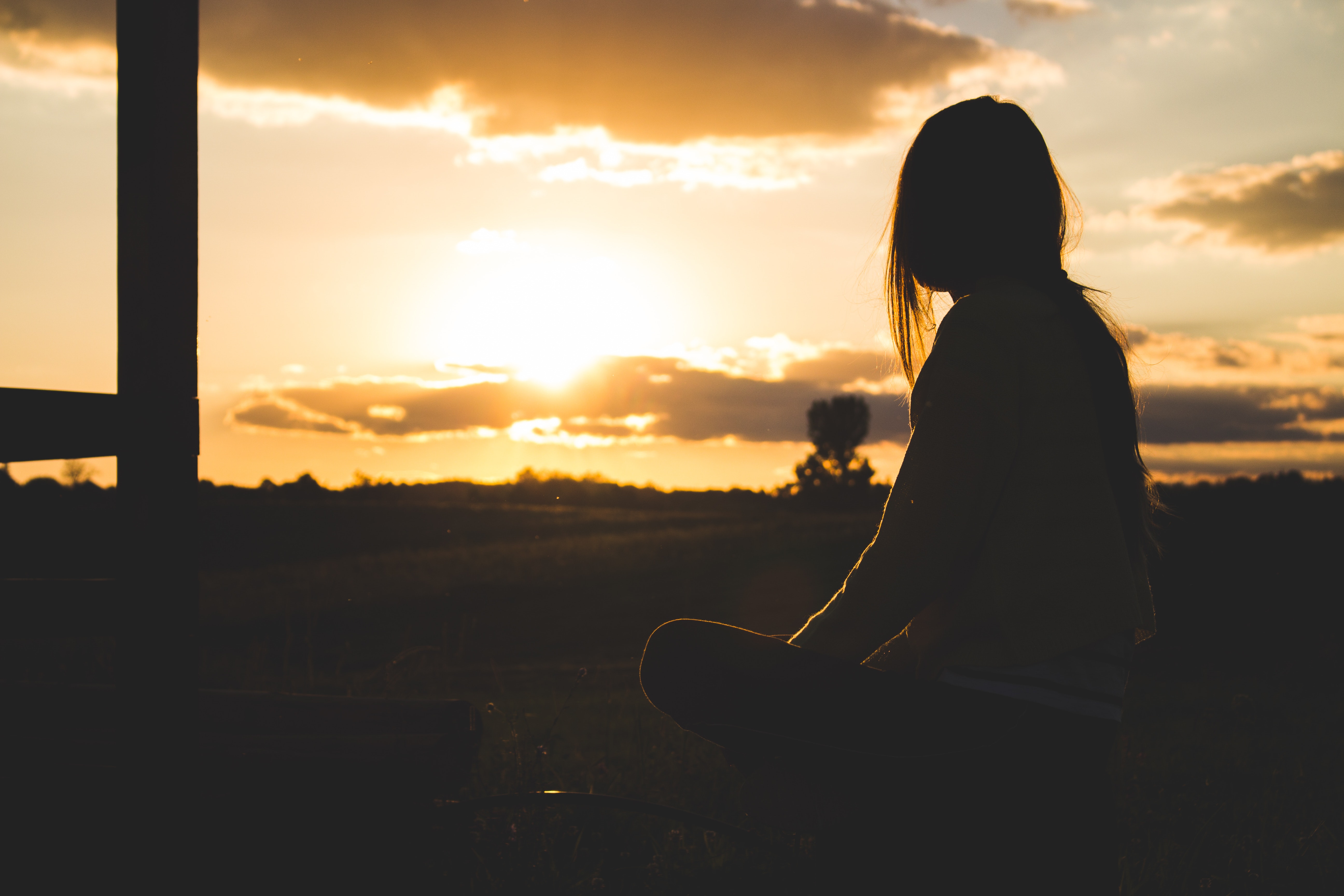 sad boy and girl wallpaper,sky,people in nature,backlighting,sunset,cloud