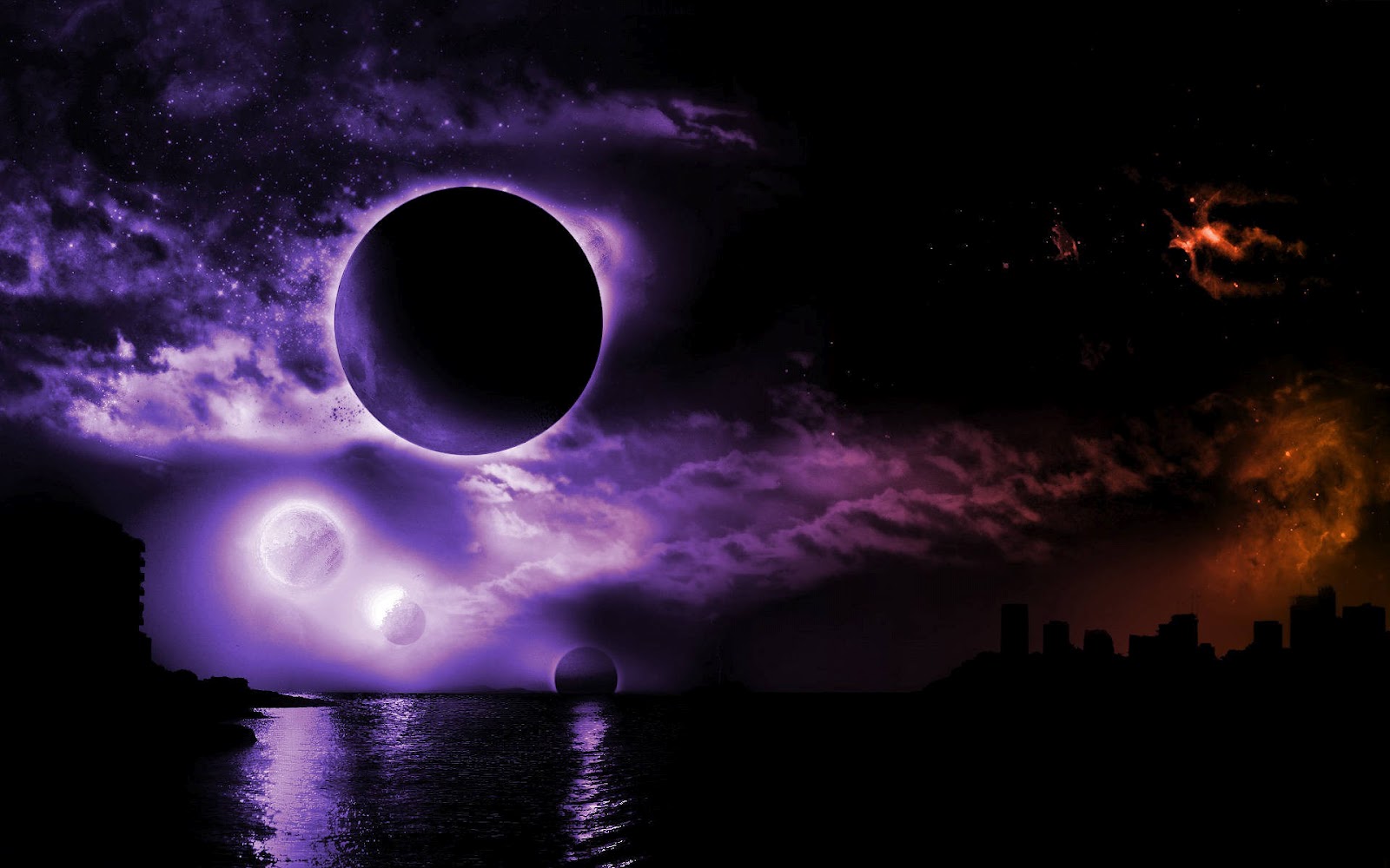 black light wallpaper,sky,nature,purple,light,celestial event