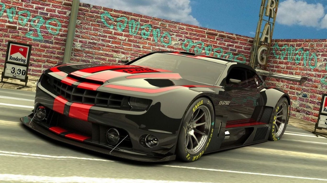 car wallpaper 1366x768,land vehicle,vehicle,car,chevrolet camaro,automotive design