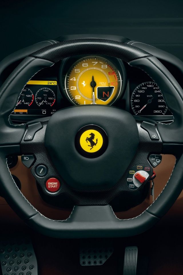 ferrari mobile wallpaper,land vehicle,car,steering part,steering wheel,vehicle