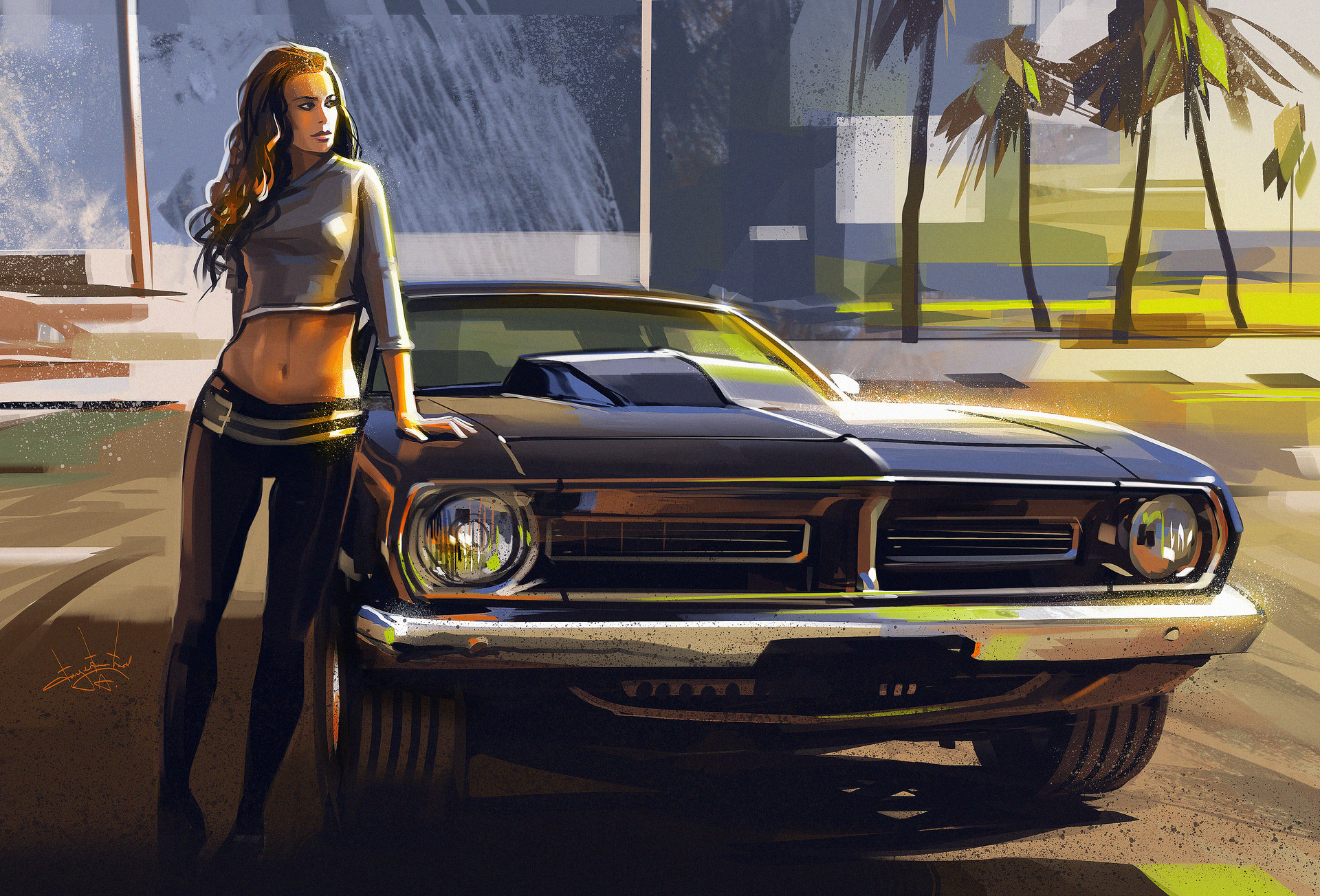 car girl wallpaper,land vehicle,car,vehicle,motor vehicle,muscle car