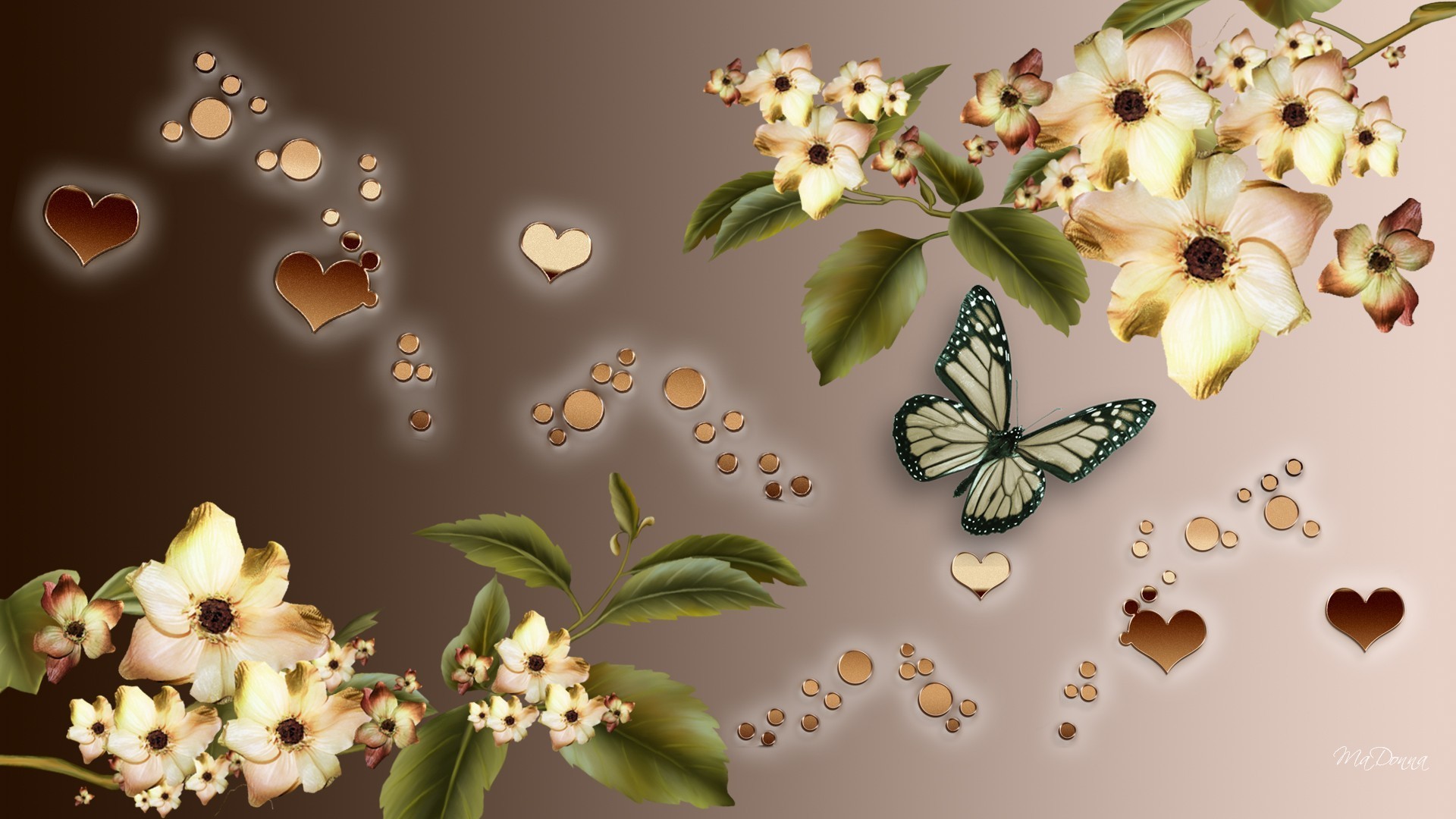 brown flower wallpaper,butterfly,moths and butterflies,flower,insect,plant