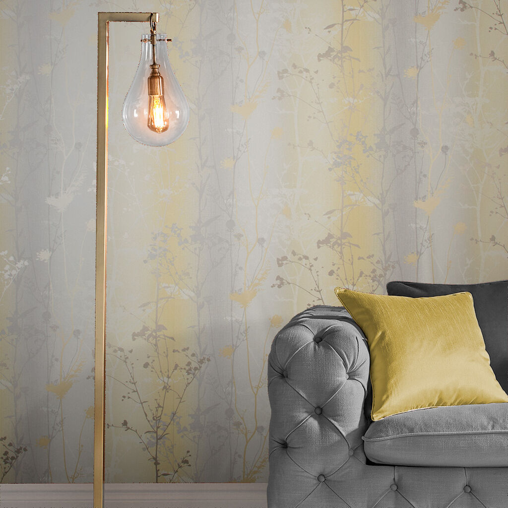 brown flower wallpaper,wall,lighting,lamp,light fixture,room