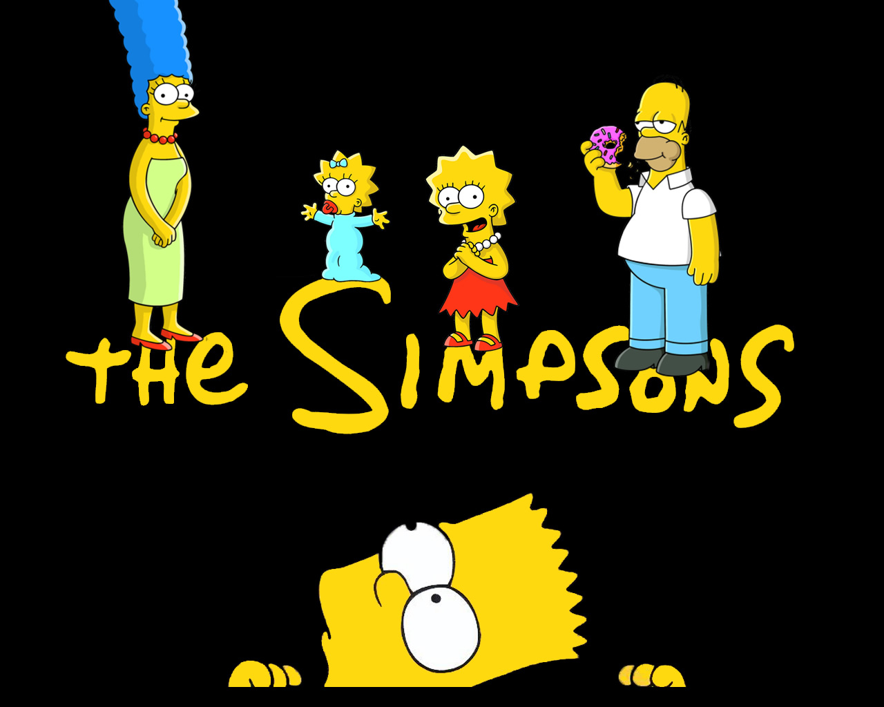 wallpaper dos simpsons,cartoon,animated cartoon,graphic design,illustration