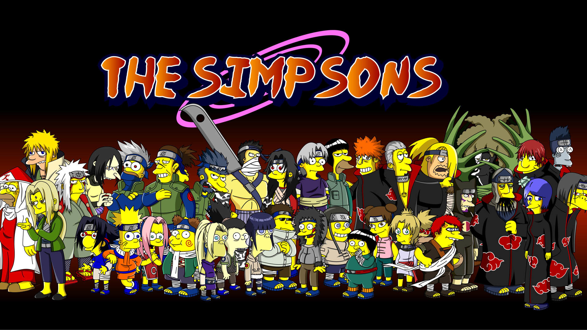 tapete dos simpsons,karikatur,fiktion,schriftart,erfundener charakter,anime