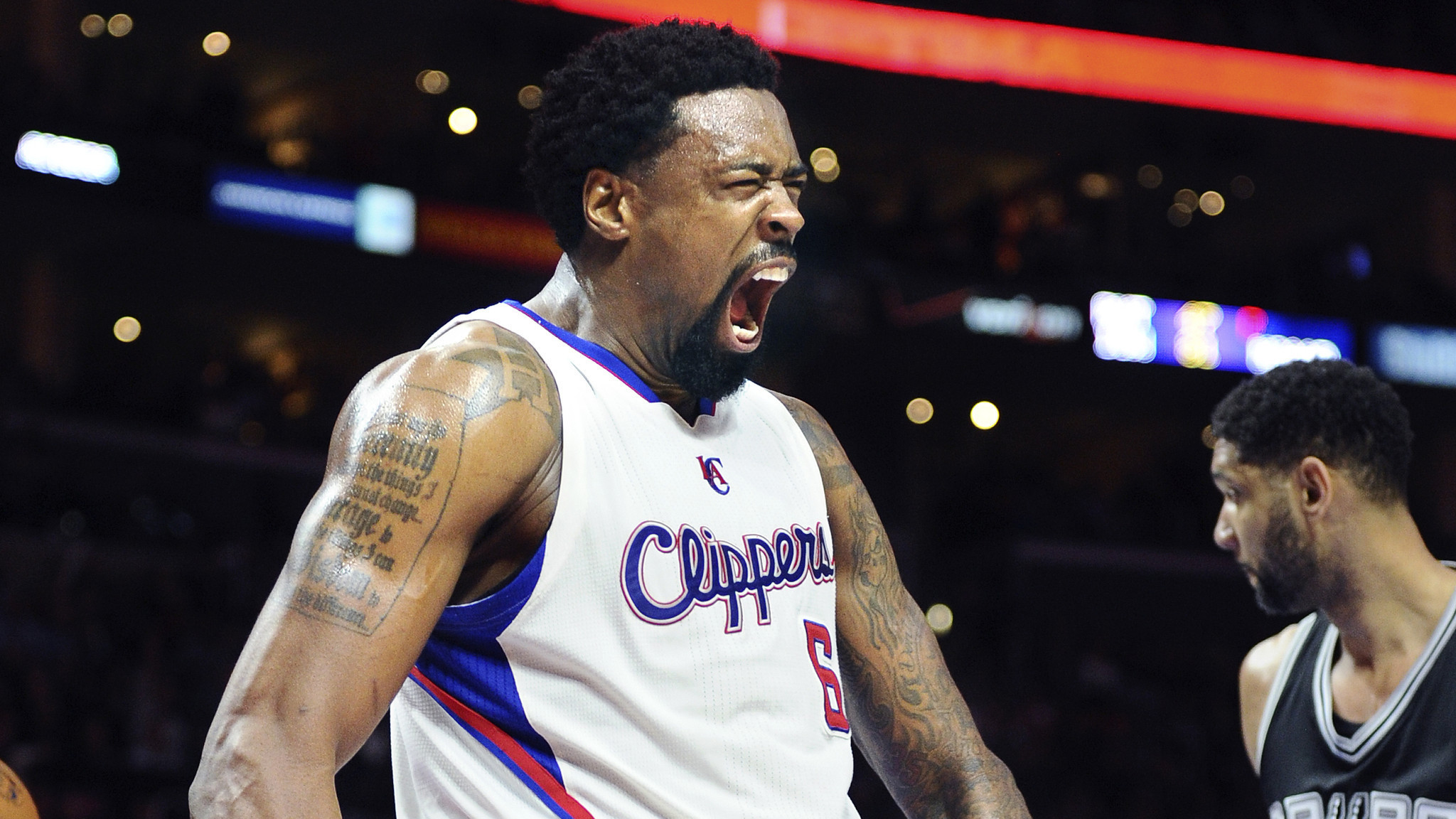 deandre jordan wallpaper,basketball player,facial hair,basketball,basketball moves,sports